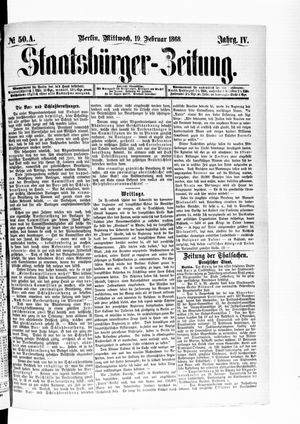 Staatsbürger-Zeitung vom 19.02.1868