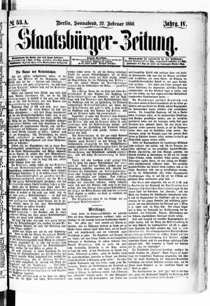 Staatsbürger-Zeitung on Feb 22, 1868