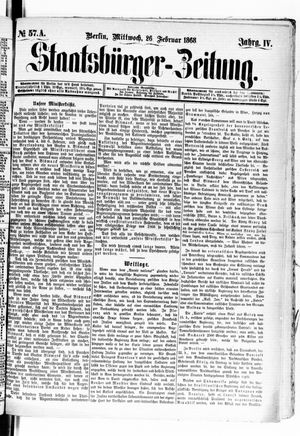 Staatsbürger-Zeitung on Feb 26, 1868