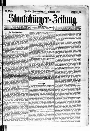 Staatsbürger-Zeitung vom 27.02.1868