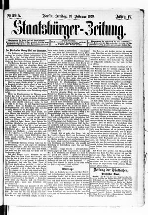 Staatsbürger-Zeitung vom 28.02.1868