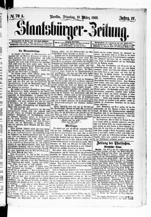 Staatsbürger-Zeitung vom 10.03.1868