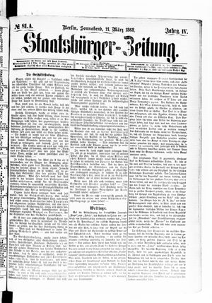Staatsbürger-Zeitung on Mar 21, 1868