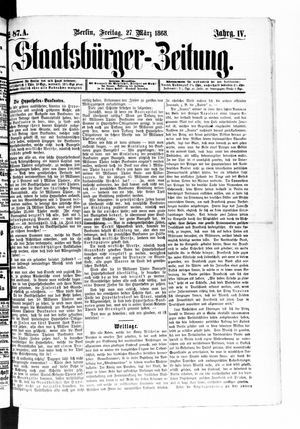Staatsbürger-Zeitung on Mar 27, 1868