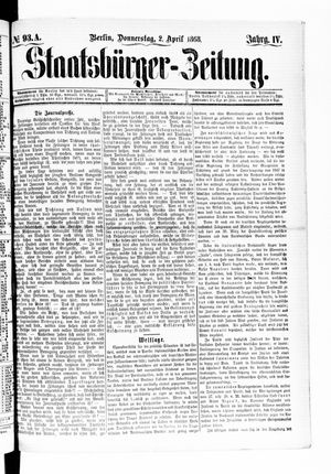 Staatsbürger-Zeitung vom 02.04.1868