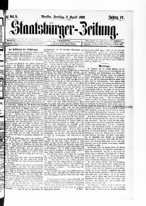 Staatsbürger-Zeitung vom 03.04.1868