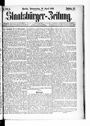 Staatsbürger-Zeitung on Apr 23, 1868