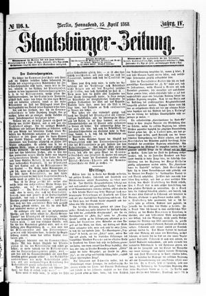 Staatsbürger-Zeitung on Apr 25, 1868