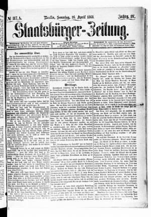 Staatsbürger-Zeitung vom 26.04.1868