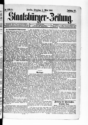 Staatsbürger-Zeitung on May 5, 1868