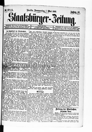 Staatsbürger-Zeitung vom 07.05.1868