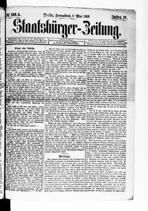 Staatsbürger-Zeitung on May 9, 1868