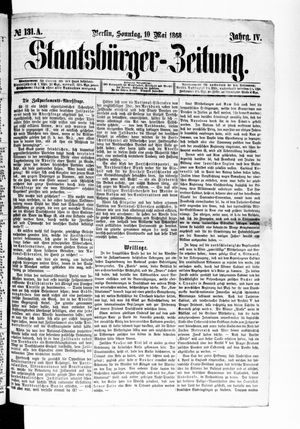 Staatsbürger-Zeitung on May 10, 1868