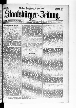 Staatsbürger-Zeitung on May 16, 1868