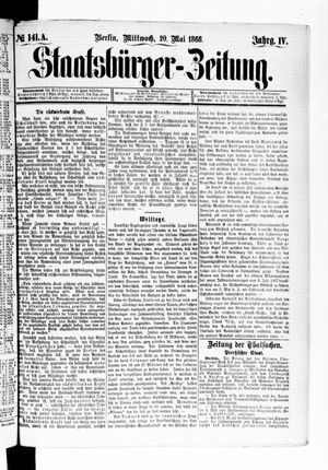 Staatsbürger-Zeitung on May 20, 1868