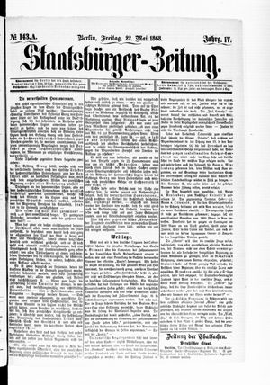 Staatsbürger-Zeitung vom 22.05.1868