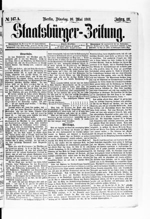 Staatsbürger-Zeitung on May 26, 1868