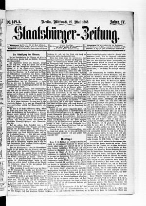 Staatsbürger-Zeitung vom 27.05.1868