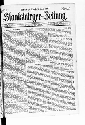 Staatsbürger-Zeitung vom 10.06.1868