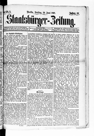 Staatsbürger-Zeitung vom 26.06.1868