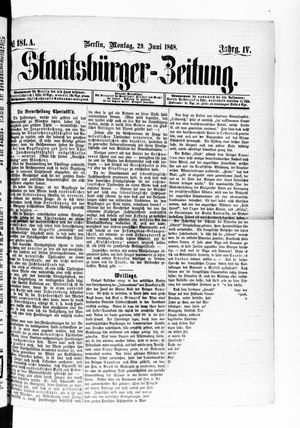 Staatsbürger-Zeitung on Jun 29, 1868