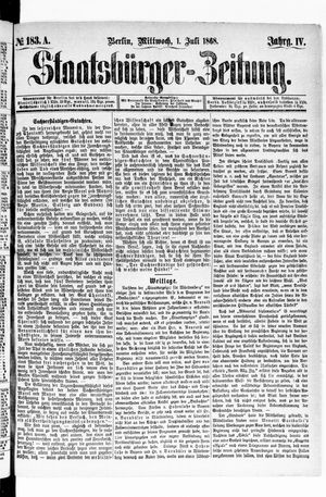 Staatsbürger-Zeitung vom 01.07.1868
