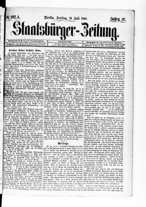 Staatsbürger-Zeitung on Jul 10, 1868