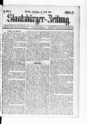 Staatsbürger-Zeitung vom 12.07.1868