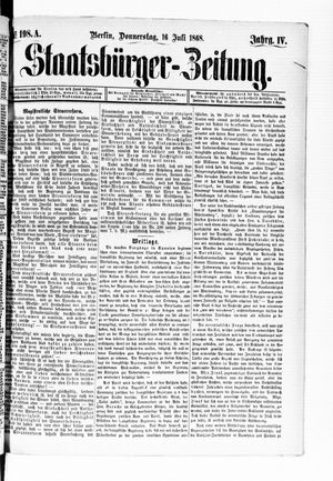 Staatsbürger-Zeitung vom 16.07.1868