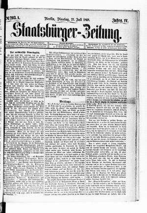 Staatsbürger-Zeitung vom 21.07.1868
