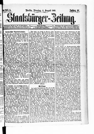 Staatsbürger-Zeitung on Aug 4, 1868