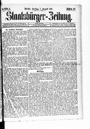 Staatsbürger-Zeitung on Aug 7, 1868