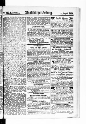 Staatsbürger-Zeitung vom 09.08.1868