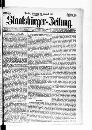 Staatsbürger-Zeitung vom 11.08.1868