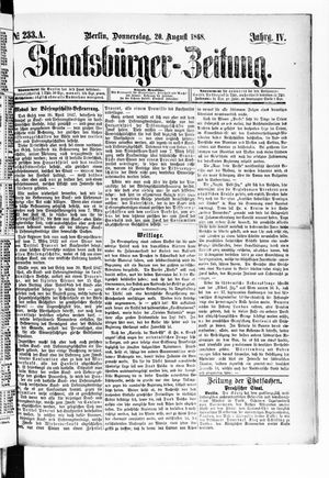 Staatsbürger-Zeitung on Aug 20, 1868