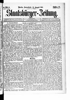 Staatsbürger-Zeitung vom 22.08.1868