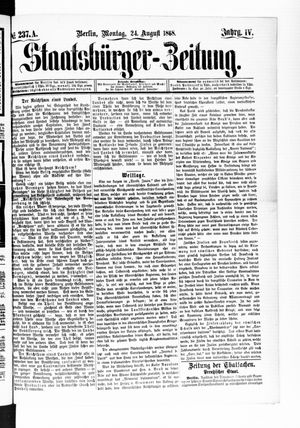 Staatsbürger-Zeitung on Aug 24, 1868