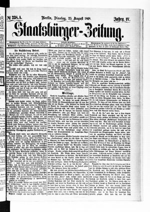 Staatsbürger-Zeitung on Aug 25, 1868