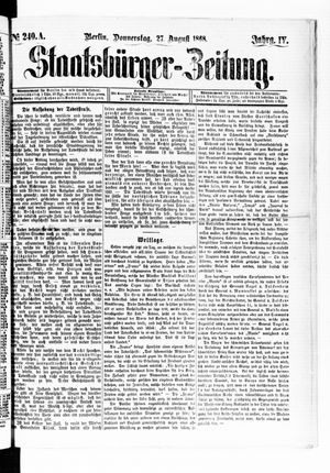 Staatsbürger-Zeitung on Aug 27, 1868