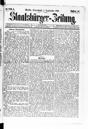 Staatsbürger-Zeitung on Sep 5, 1868