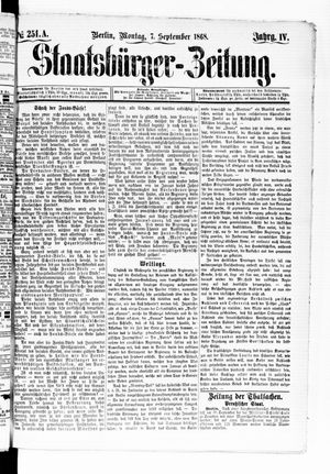 Staatsbürger-Zeitung vom 07.09.1868
