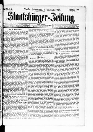 Staatsbürger-Zeitung on Sep 10, 1868