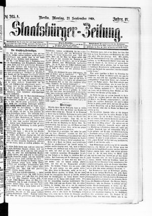 Staatsbürger-Zeitung vom 21.09.1868