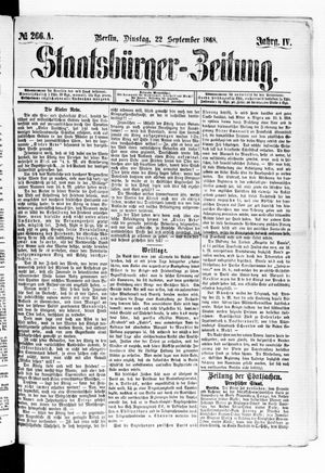 Staatsbürger-Zeitung vom 22.09.1868