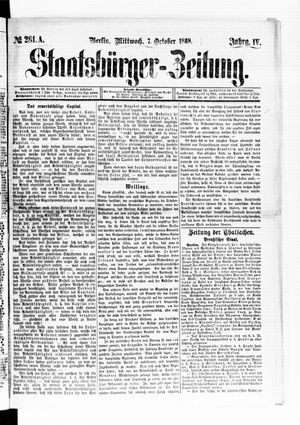 Staatsbürger-Zeitung vom 07.10.1868