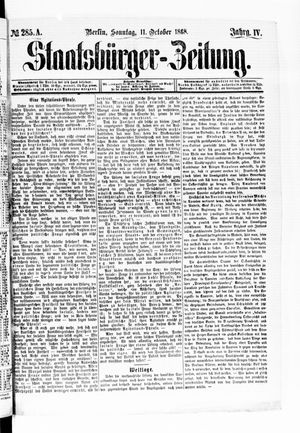 Staatsbürger-Zeitung vom 11.10.1868