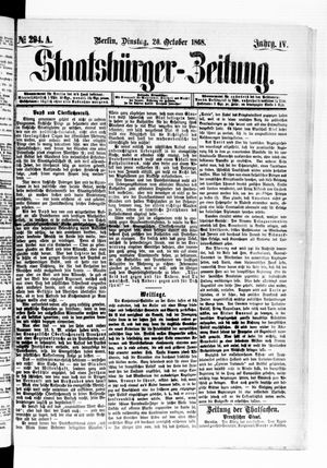 Staatsbürger-Zeitung vom 20.10.1868