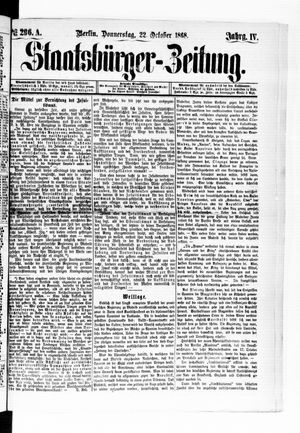 Staatsbürger-Zeitung vom 22.10.1868
