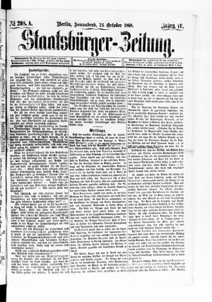 Staatsbürger-Zeitung vom 24.10.1868