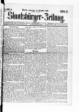 Staatsbürger-Zeitung vom 25.10.1868
